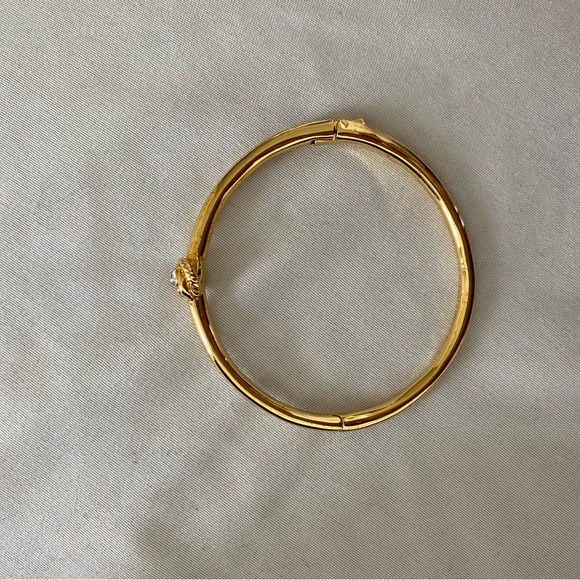 KATE SPADE INFINITY AND BEYOND KNOT CRYSTAL BANGLE IN GOLD - Picture 8 of 12